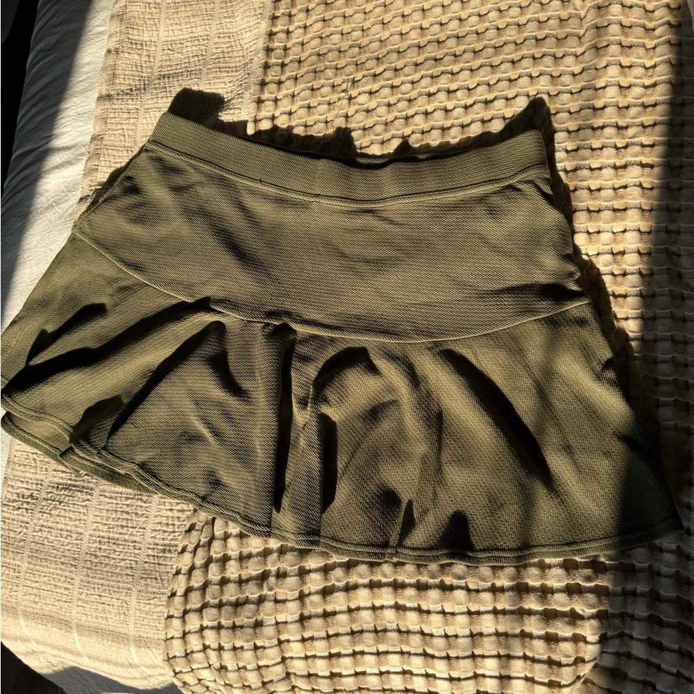 Aerie Khaki Skater Skirt
